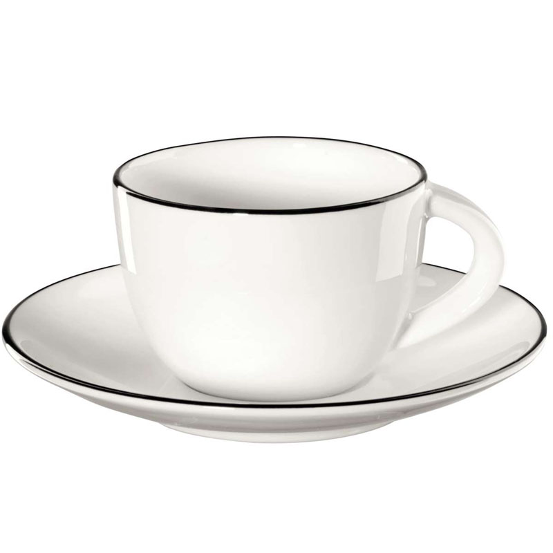 Чашка для эспрессо 70мл Asa Selection A Table Ligne Noire Asa Selection 1930/113, цвет белый 1930/113 - фото 1