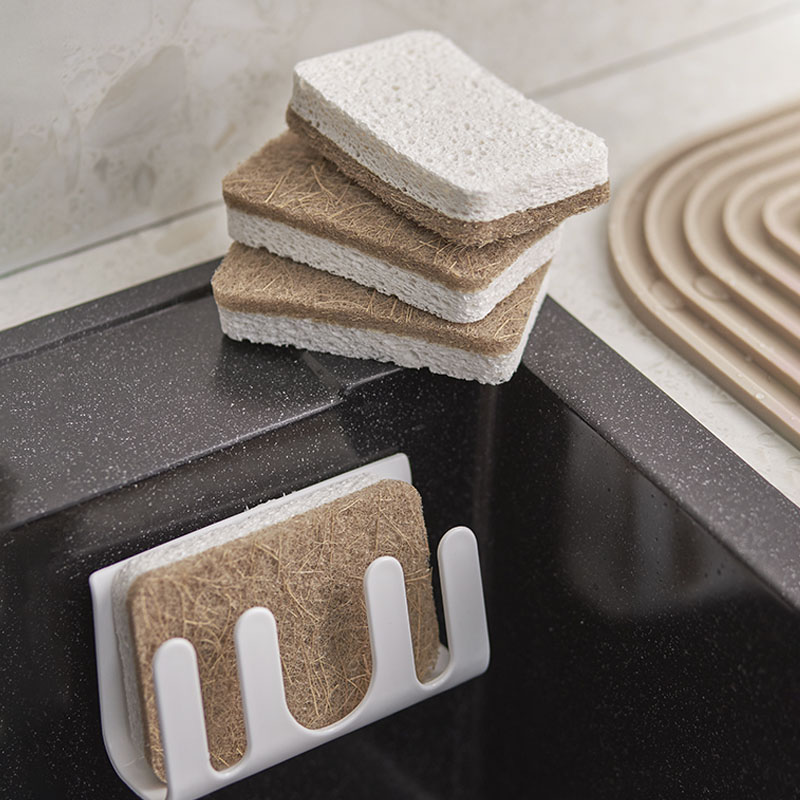 губки магнит для посуды целлюлоза с абразивным слоем 2 шт Набор губок для посуды Smart Solutions Eco Sponge, 6шт