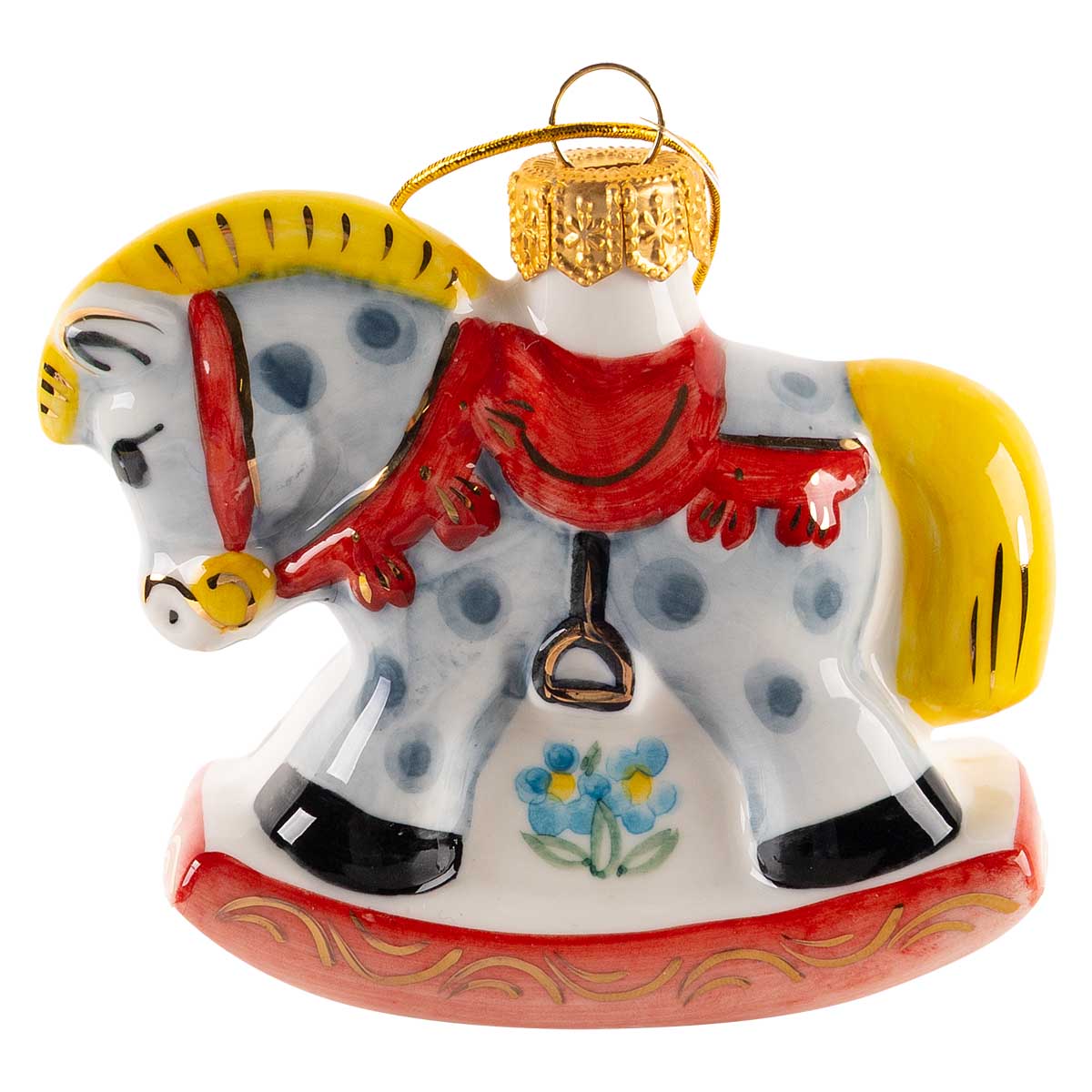 

Елочная игрушка Лефортовский фарфор Русские сказки Лошадка