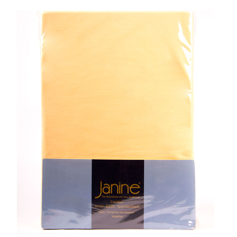 Простыня на резинке 1,5-спальная Janine Elastic 150x200см, цвет ваниль простыня de luxe вишневый р 1 5 сп