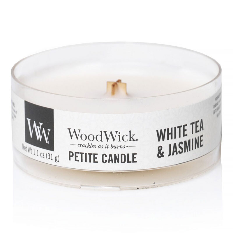 

Свеча мини Woodwick Белый чай и жасмин