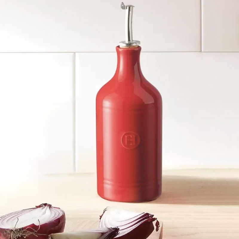 Бутылка для масла и уксуса Emile Henry Natural Chic 450мл, гранат крышка к стакану красная с носиком d 0 9 см 100 шт