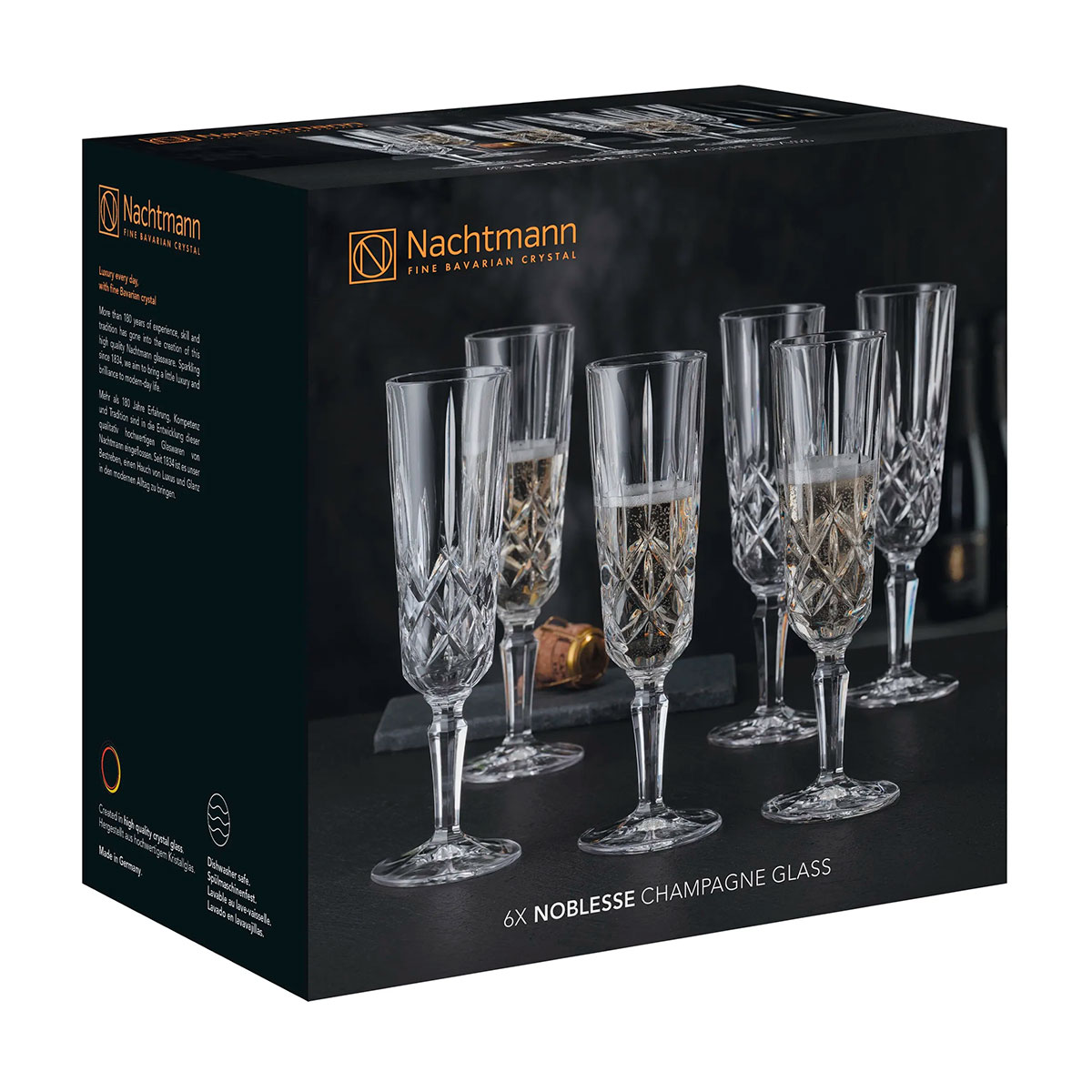 Набор бокалов для шампанского Nachtmann Noblesse, 6шт Nachtmann 104896 - фото 3