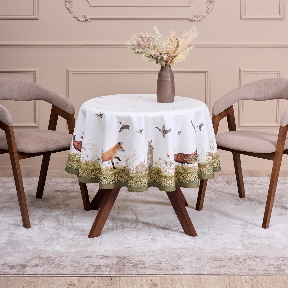 

Скатерть Santalino Охота 150см, круглая