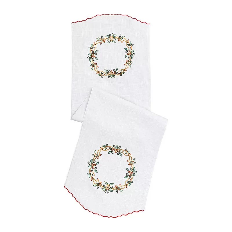 

Дорожка на стол Tkano New Year Essential Festive wreath 45х150см