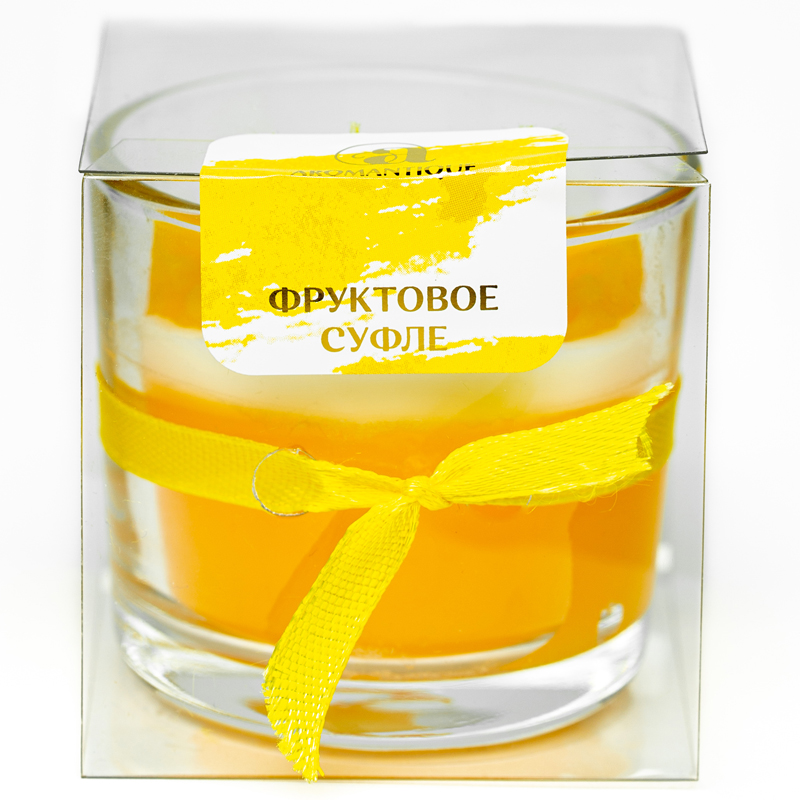 

Свеча ароматическая Aromantique Фруктовое суфле 60гр, Желтый