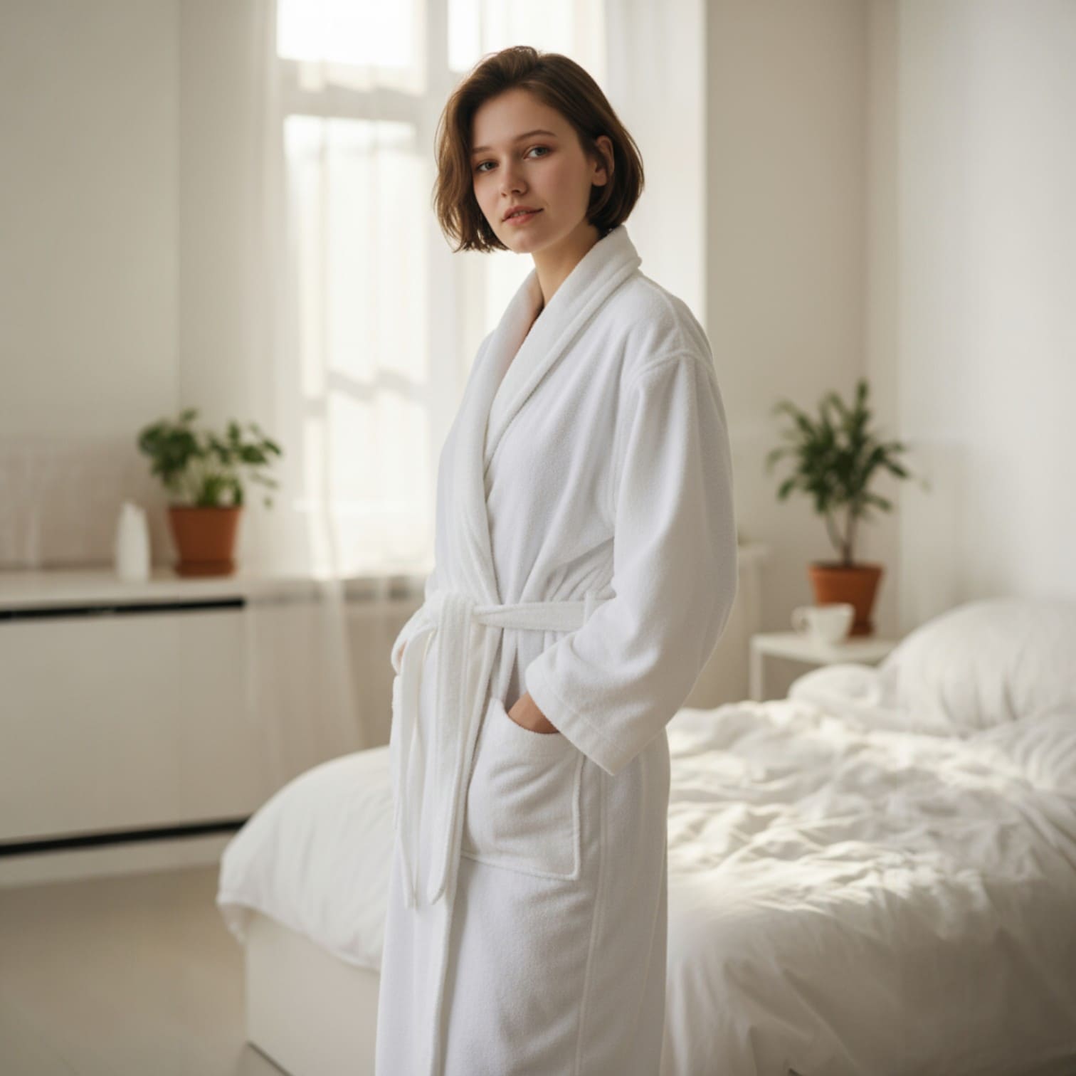 

Халат махровый Lameirinho Basic размер XL, белый