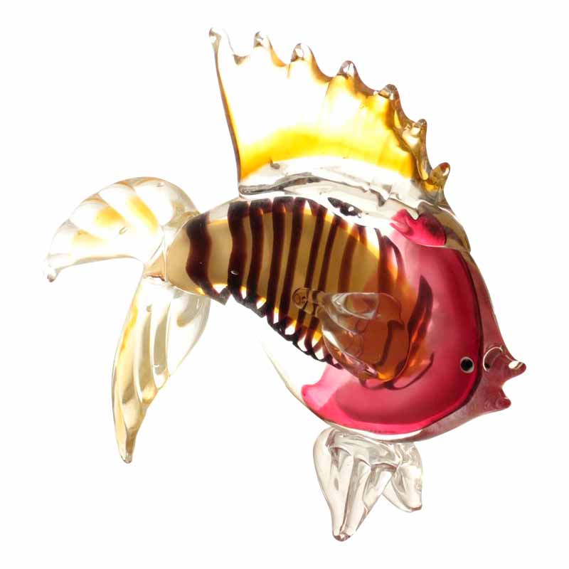 Фигурка Art Glass Рыбка вуалехвост 28x23см Art Glass ZB3333-AG, цвет розовый - фото 1