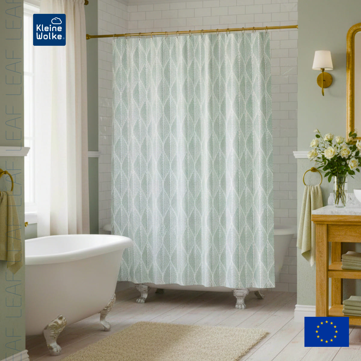 Штора для ванной Kleine Wolke Leaf 180х200см 4550₽