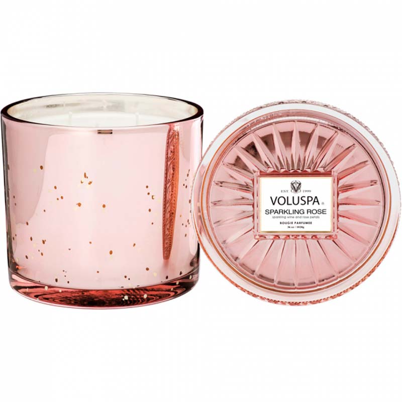 

Аромасвеча Voluspa Игристое Розе, смородина, лепестки роз, Розовый