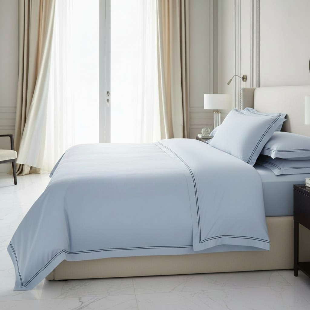 

Комплект постельного белья евро Lameirinho Glory Light Blue