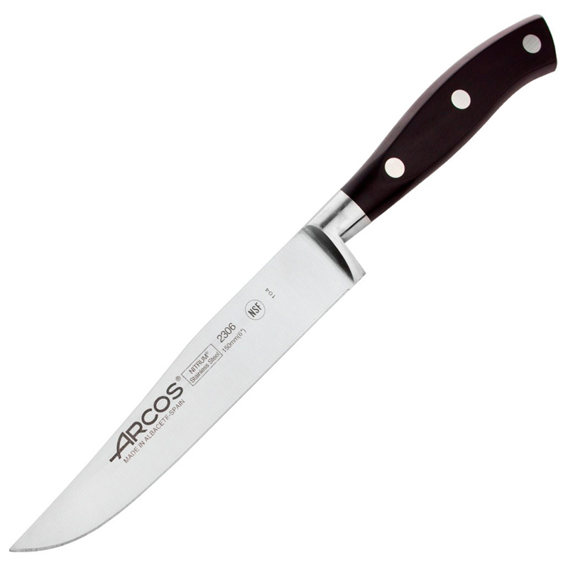 Нож кухонный Arcos Riviera 15см набор кухонных ножей в коробке niza arcos коричневая рукоять 3 шт
