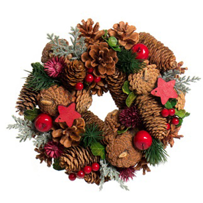 

Венок Hogewoning Wreath 25см, Красный;коричневый