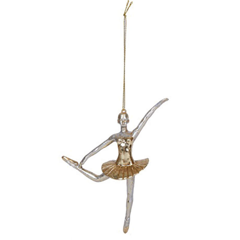 

Елочное украшение Hogewoning Christmas Baubles Gold Балерина, Золотой