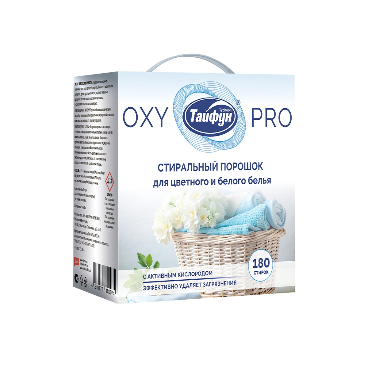 Стиральный порошок Тайфун для цветного и белого белья с активным кислородом 3,6кг