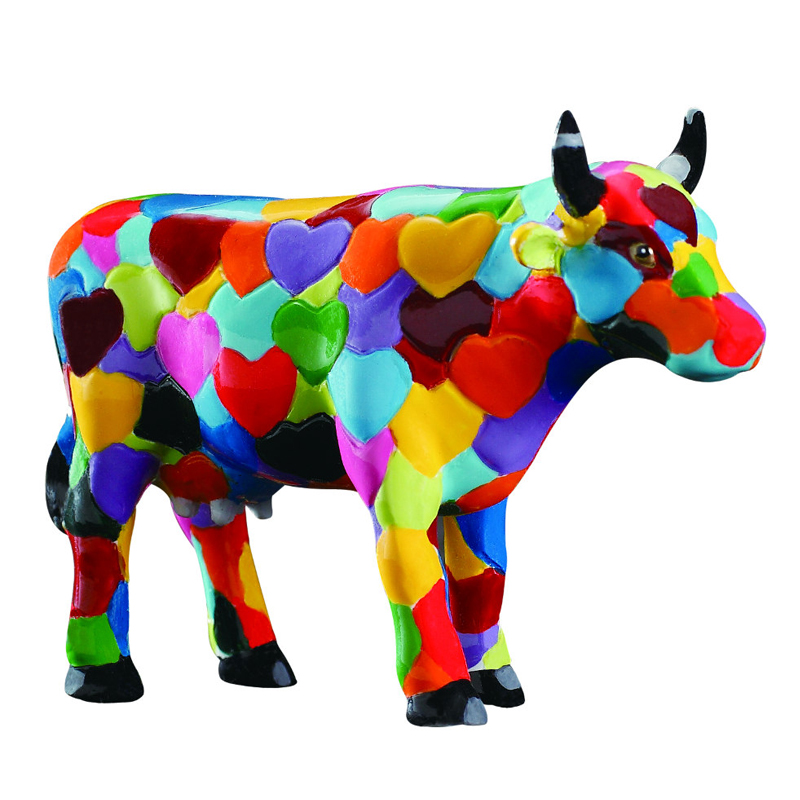 Коллекционная корова CowParade Russia Heartstanding Cow малая CowParade Russia 46596, цвет разноцветный - фото 1