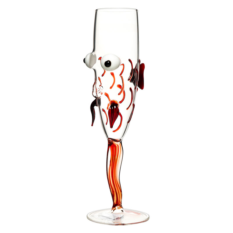 Бокал для шампанского Massimo Lunardon Flute Pesce Massimo Lunardon IT-366, цвет прозрачный