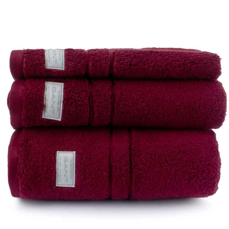 

Полотенце махровое Gant Home Organic Premium 30x50см, цвет бордовый, Красный