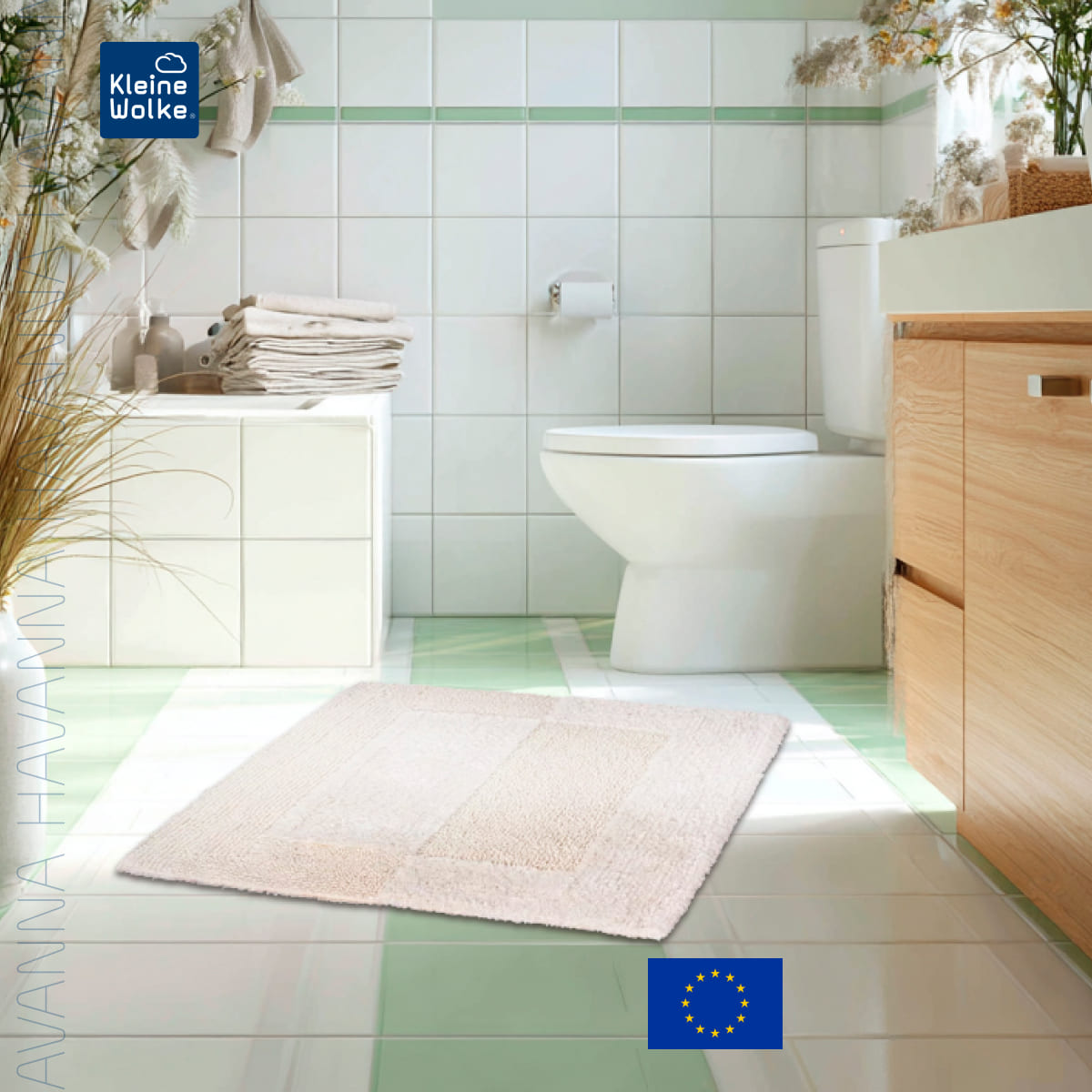 

Коврик для ванной 55x65см Kleine Wolke Havanna, натуральный