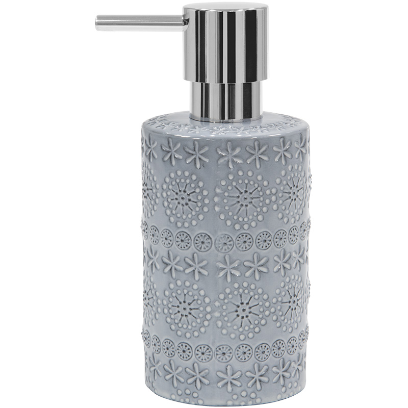 Дозатор для жидкого мыла Spirella Relief, серый дозатор для жидкого мыла spirella nyo серебряный