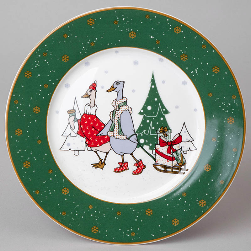 

Тарелка закусочная Lefard Family Christmas Гуси с подарками