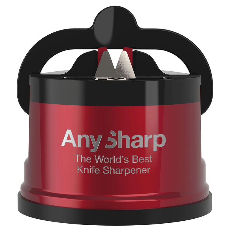 Точилка для ножей AnySharp PRO металлический корпус, цвет красный