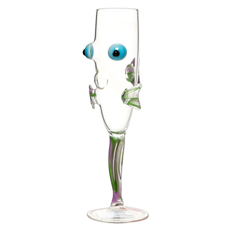 Бокал для шампанского Massimo Lunardon Flute Pesce Tropicale Massimo Lunardon IT-367, цвет прозрачный