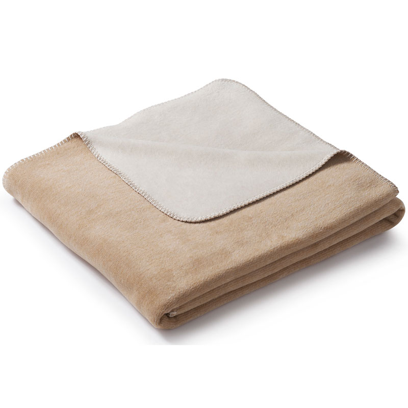 

Плед 1,5-спальный Biederlackborbo Duo Cotton Melange двусторонний, Кремовый