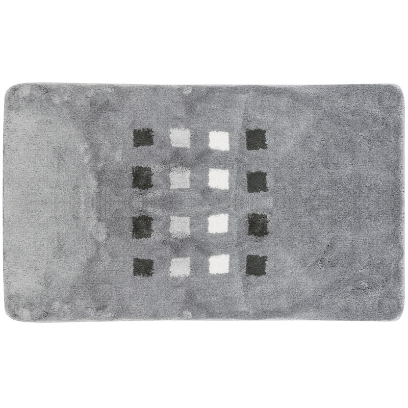 

Коврик для ванной комнаты Kleine Wolke Quadri 70x120см, антрацит