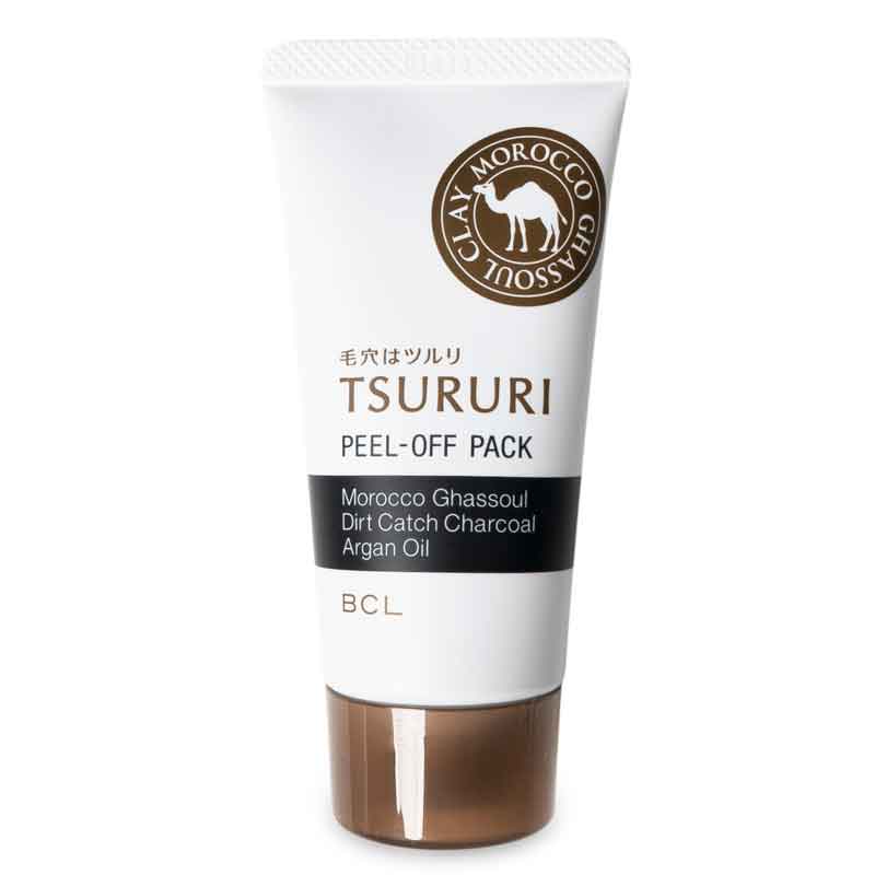 

Маска-пленка для лица Tsururi против черных точек черная с марокканской вулканической глиной, Разноцветный