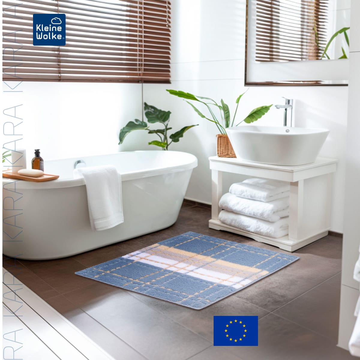 

Коврик для ванной комнаты Kleine Wolke Kara 50x60см, светло-серый