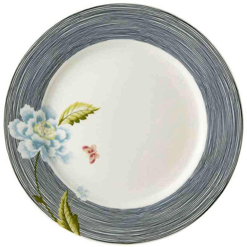 Тарелка закусочная Laura Ashley Heritage 20см Midnight Pinstripe Laura Ashley 180448, цвет серый - фото 1