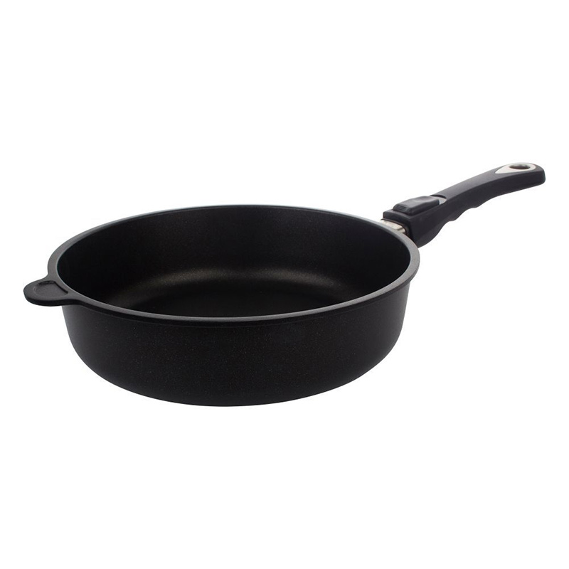 Сковорода глубокая AMT Frying Pans 24см AMT AMT724, цвет черный - фото 1