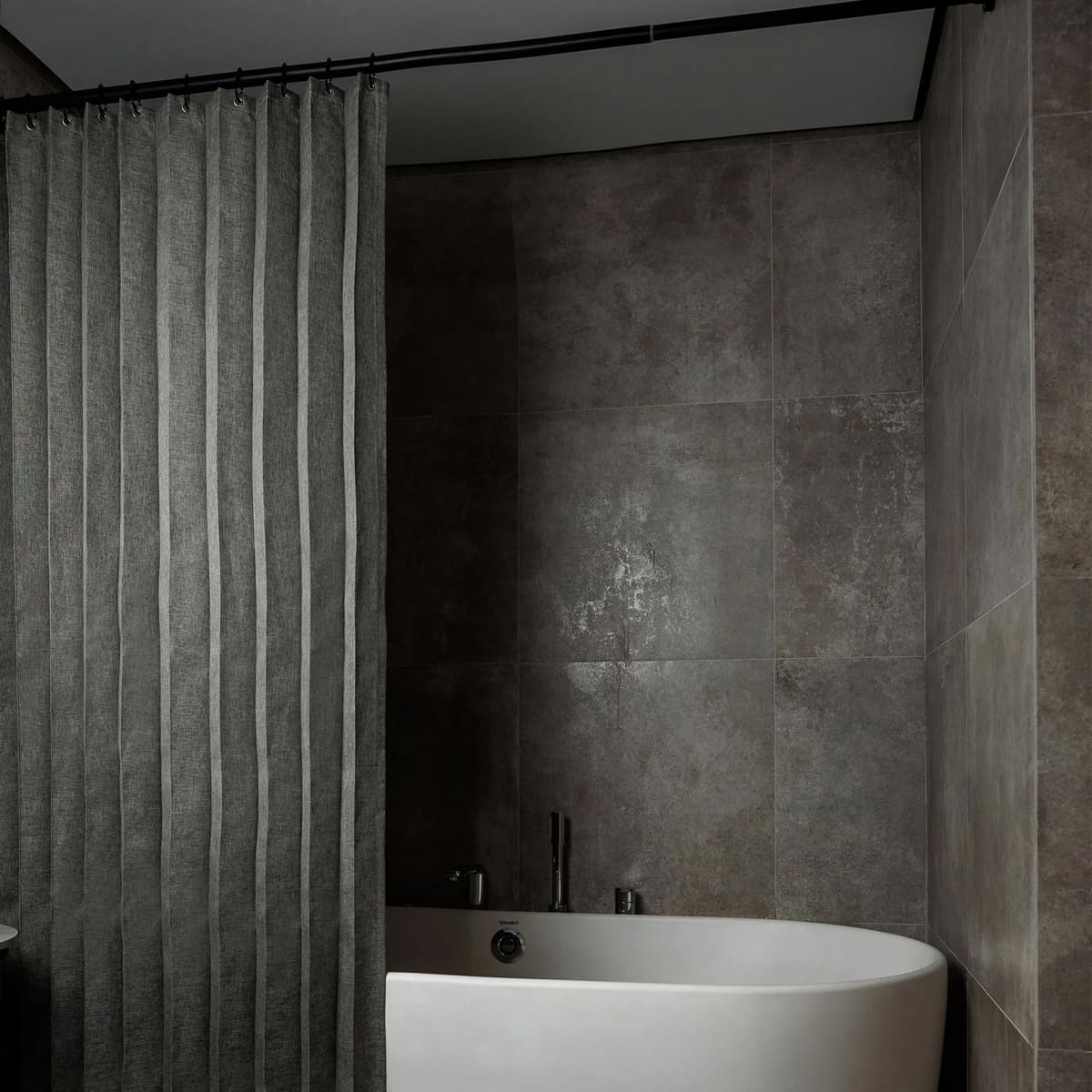 

Штора для ванной комнаты Cleanelly 180х200см, цвет серый