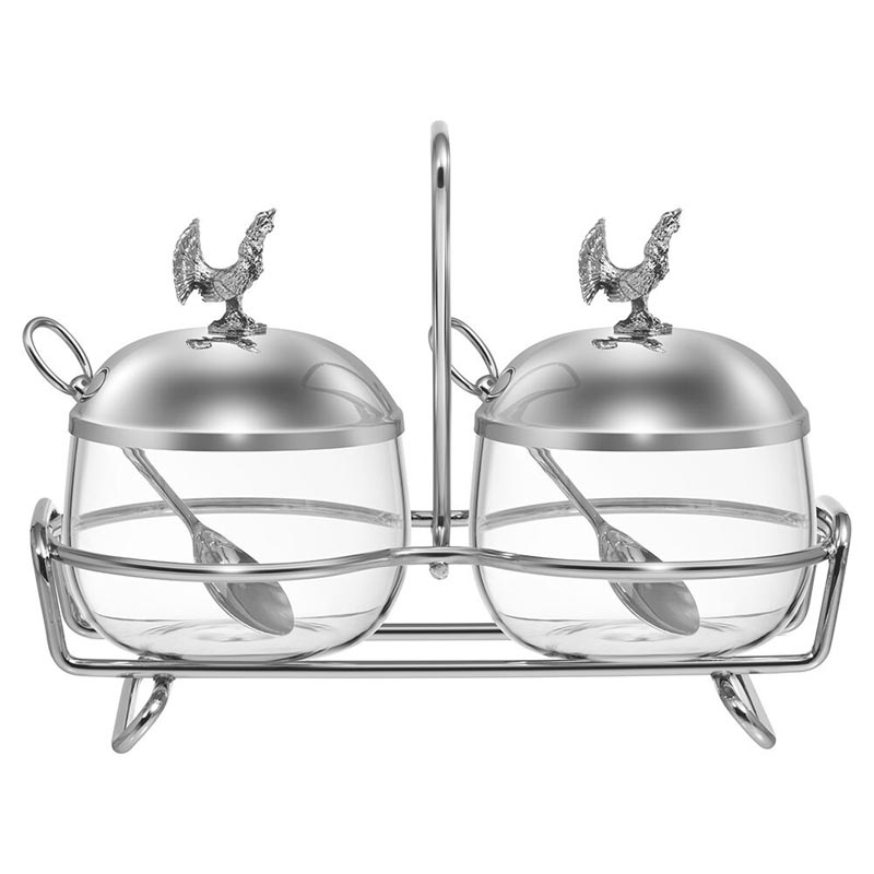 

Емкость для хранения двойная Lefard Охота с ложками