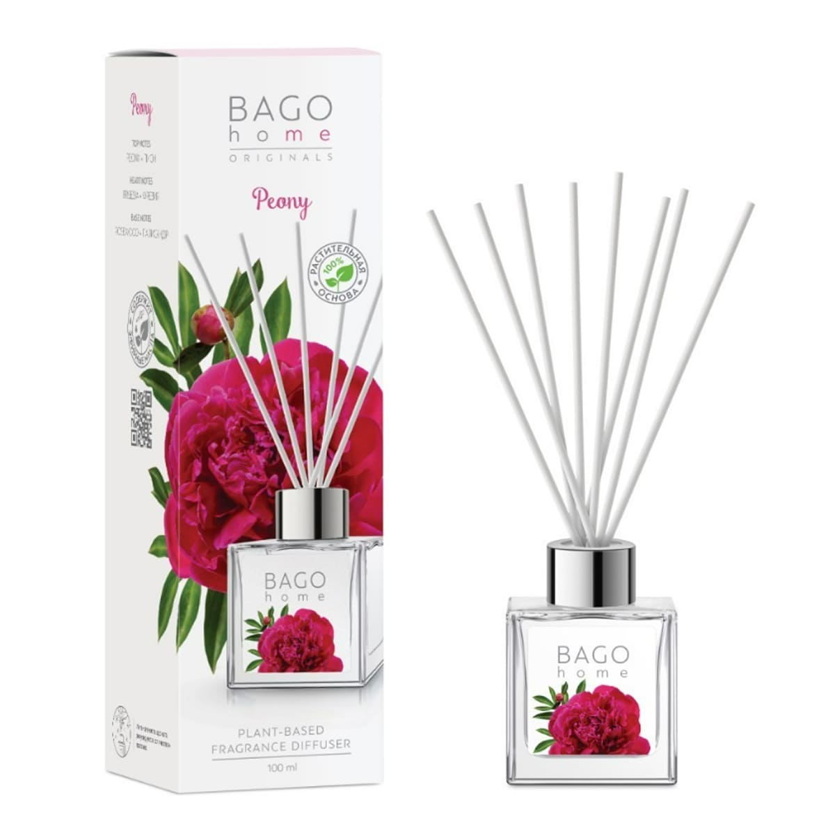 

Диффузор ароматический BAGO home Ориджиналс Пион