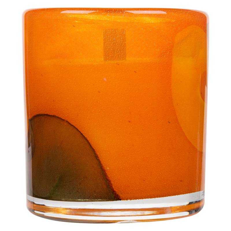 Свеча в стекле гутной работы Zapel Ксеньевская Zapel 37 0007 1770, цвет оранжевый - фото 2