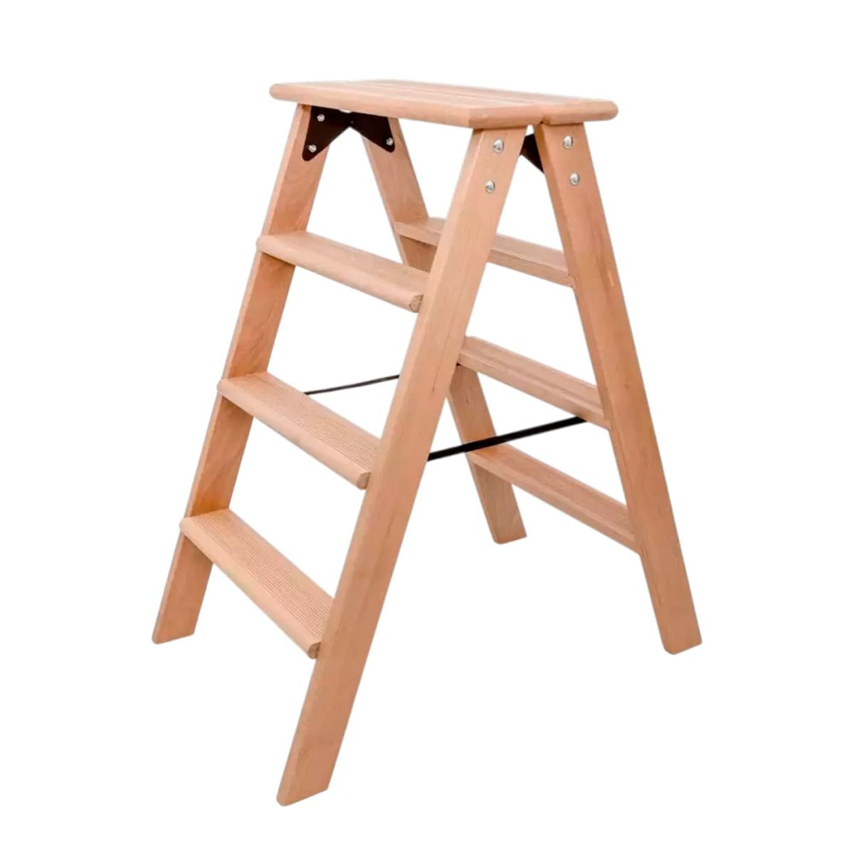 Стремянка двусторонняя Hoz-Block Марк 4 ступени светлое дерево 20500₽