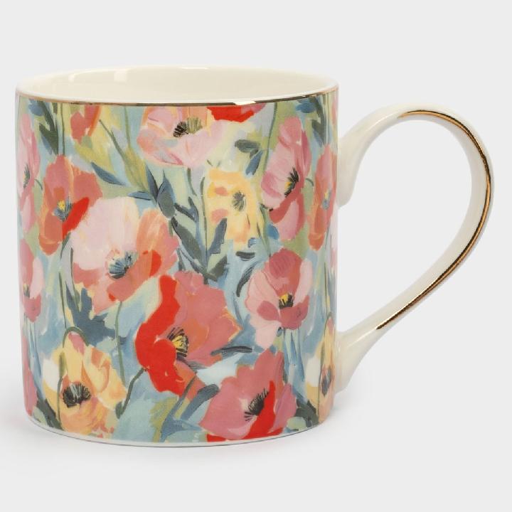 Кружка Anna Lafarg Бабочки Акварельные цветы