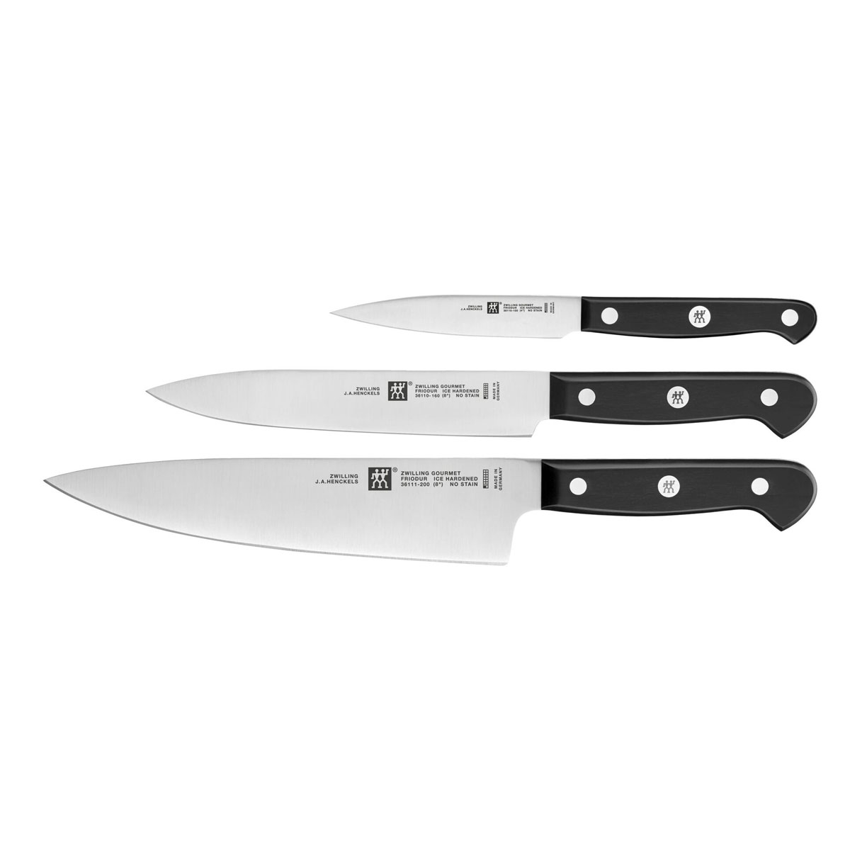 Набор кухонных ножей Zwilling Gourmet, 3 предмета Zwilling 36130-003, цвет серебристый