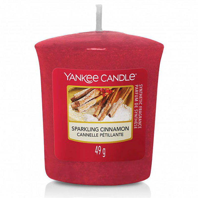 

Свеча Yankee Candle Сверкающая корица, Красный