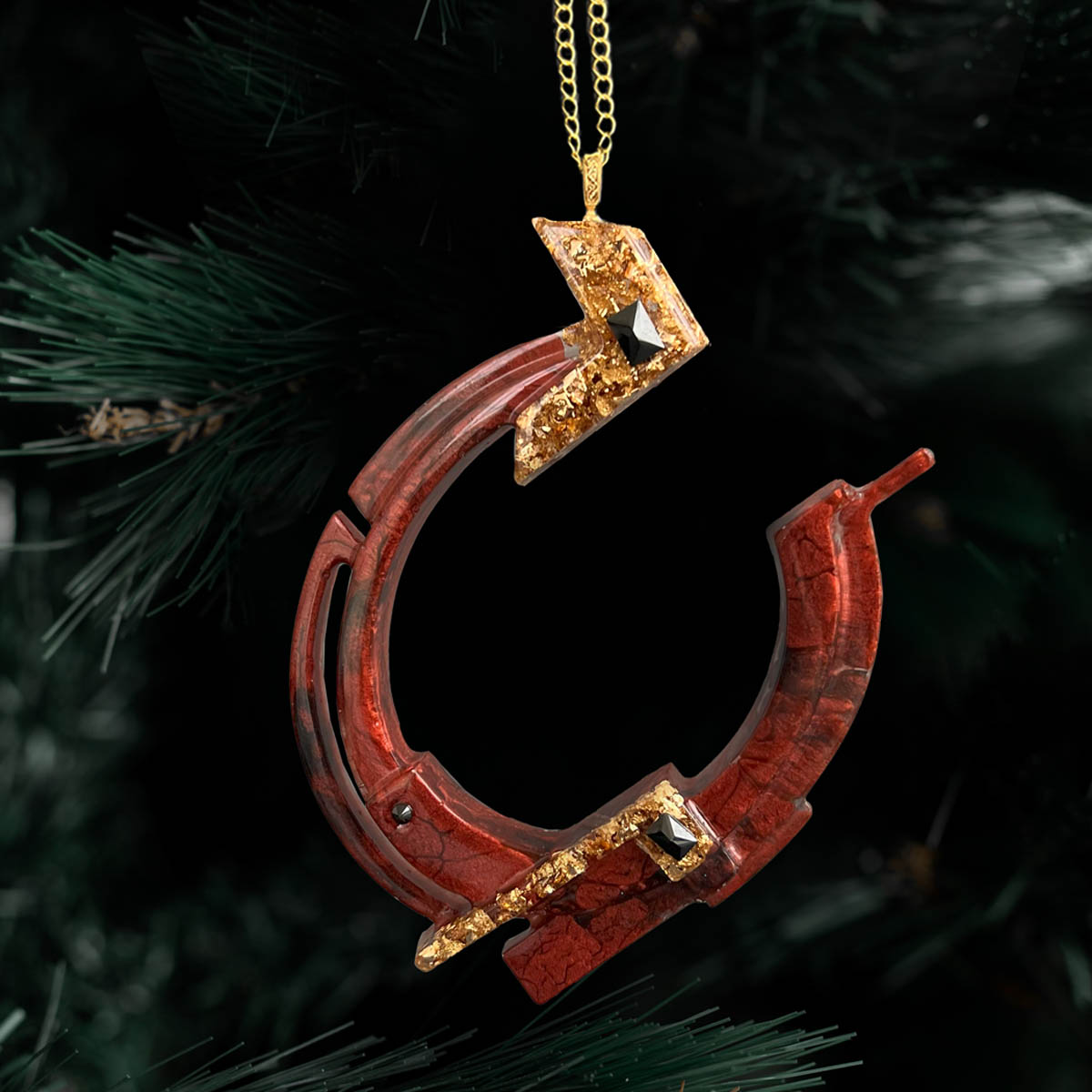 

Елочная игрушка Incrua Подкова, гранат