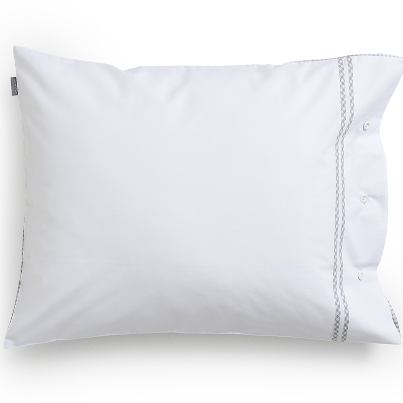 

Наволочка 50x70см Gant Home Oxford Check, Белый;серый