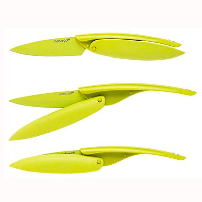 Нож стальной Mastrad лезвие 10см, зеленый Mastrad A22268 - фото 2
