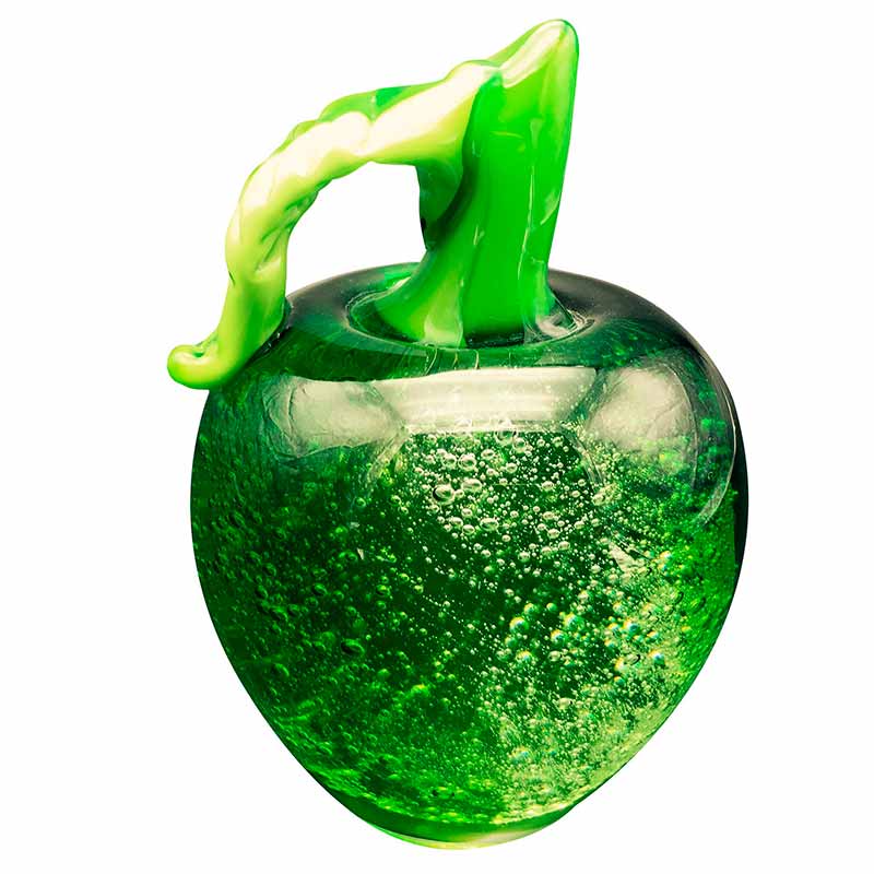 Фигурка Art Glass Зеленое яблоко 9,5x14,5 см Art Glass ZB2440-TA, цвет зеленый - фото 1