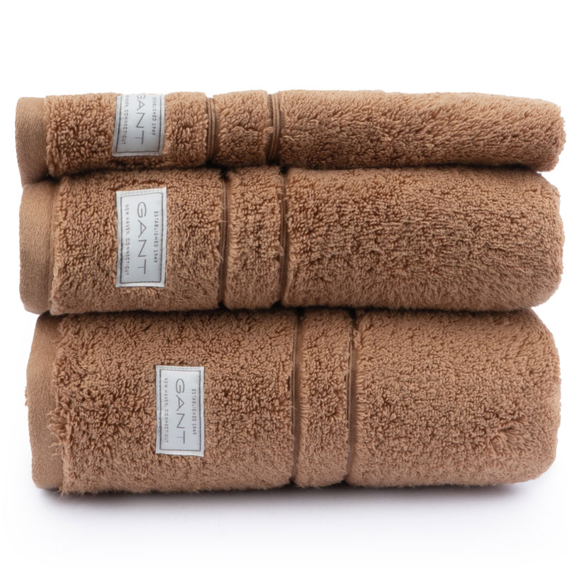 

Полотенце махровое Gant Home Organic Premium 30x50см, цвет мокрый песок, Бежевый