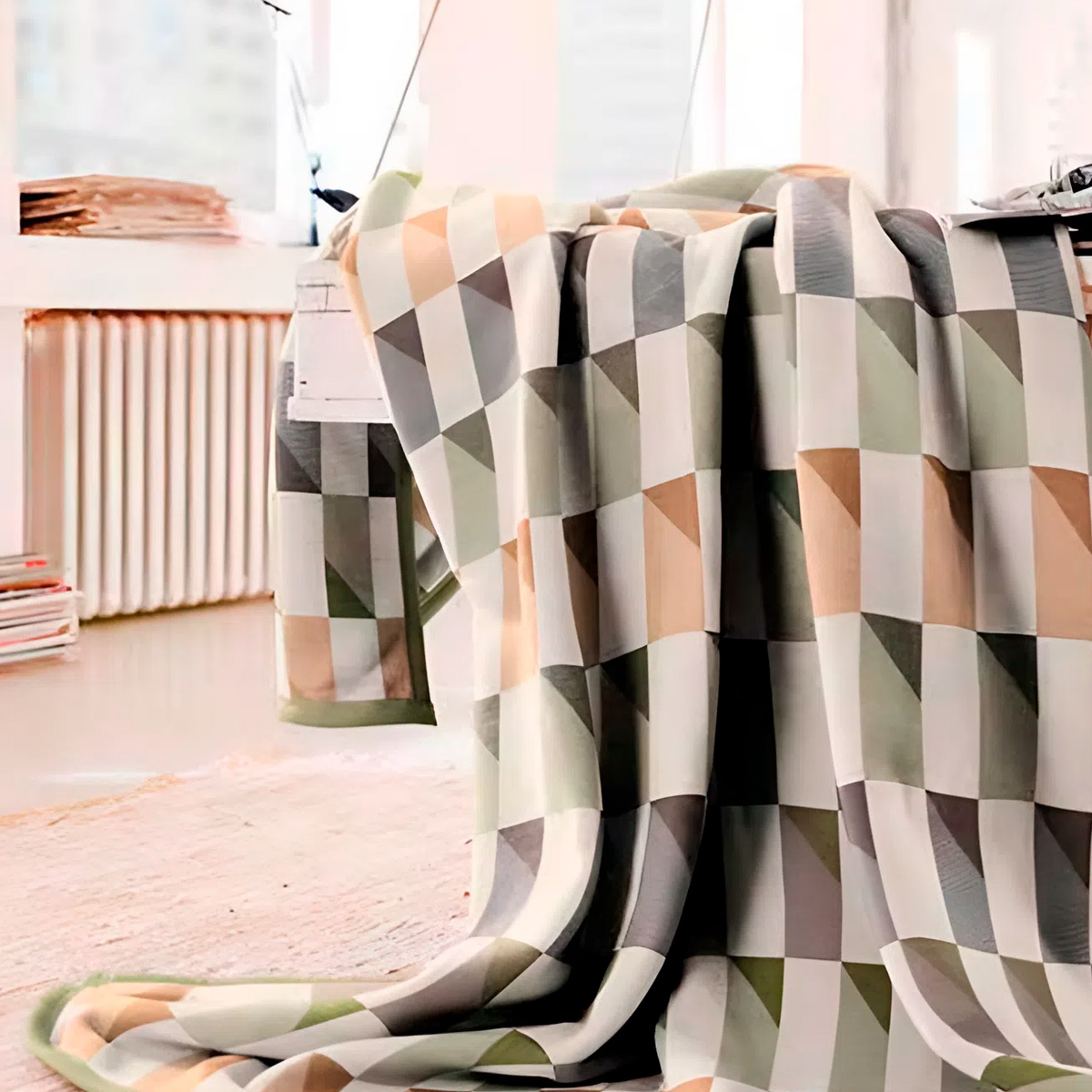 

Плед 1,5-спальный Biederlack Italian Collection Illusion Green