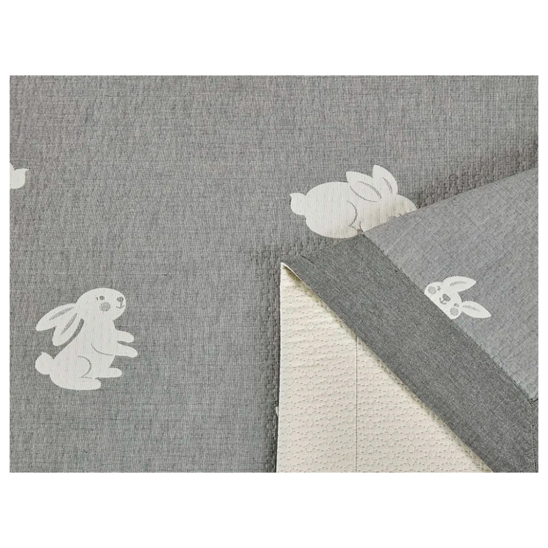 Одеяло-плед облегченное Anabella Asabella 160x220см зайки на сером 9200₽