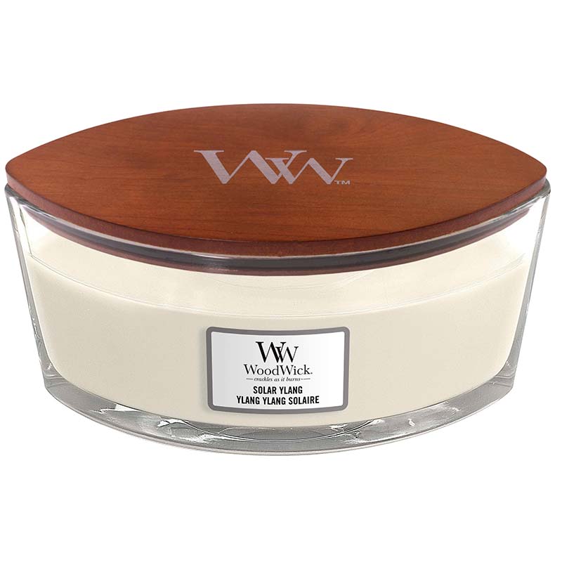 

Аромасвеча Woodwick Солнечный Иланг-иланг 453,6г, Белый