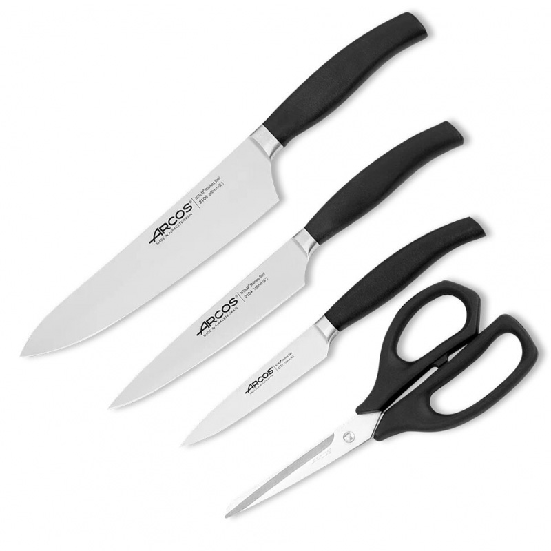 Набор ножей кухонных Arcos Clara 3шт, ножницы в подарок Arcos 819010\